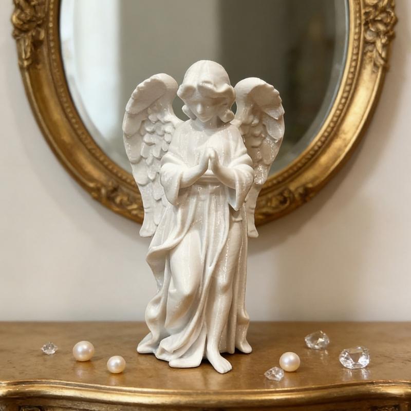 Guarder Angel Figurines Resin Wing Angel Statue Table Ornament Praying Angel Sculpture Housewarming Gift Home Decors