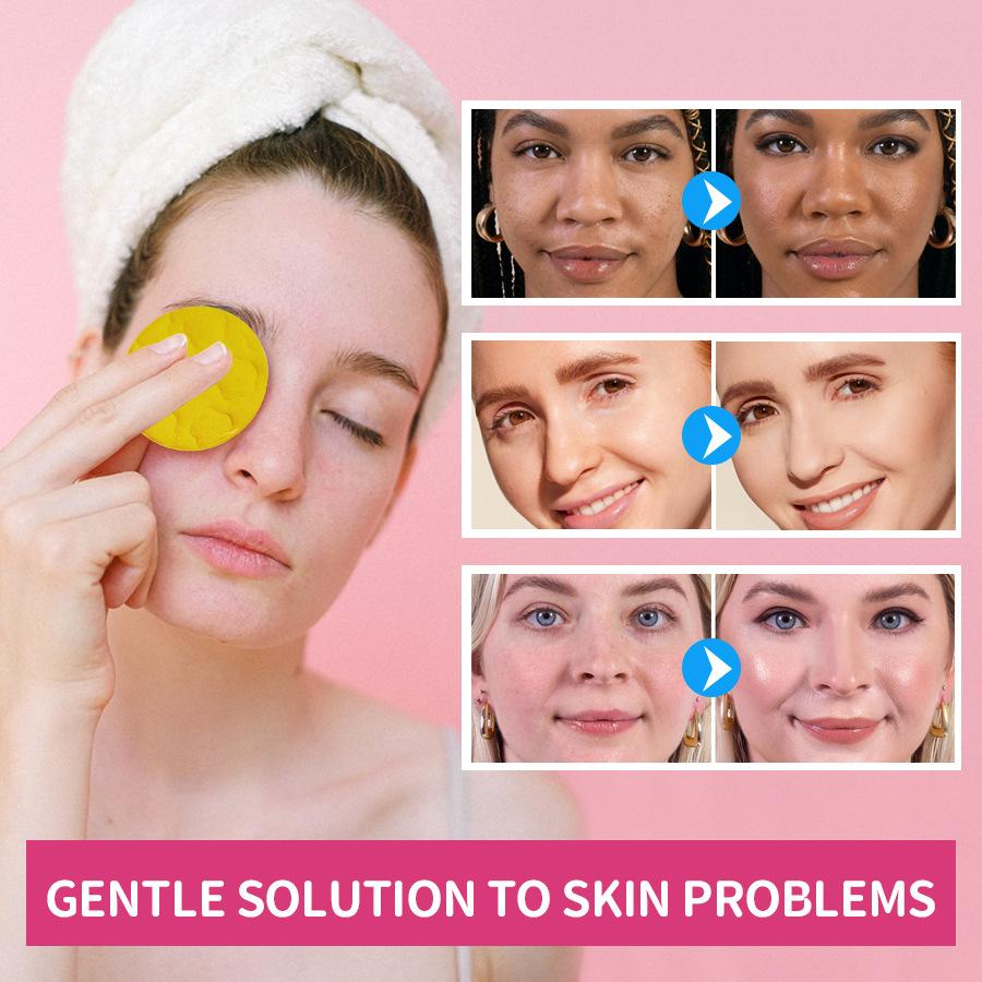 Turmeric Kojic Acid Cleansing Pad Facial Care Deep Cleansing Exfoliating Moisturizing Brightening