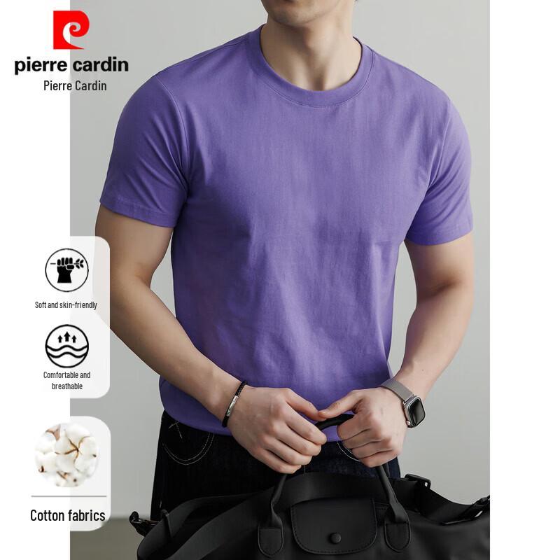 Pierre Cardin Men's 100% Cotton Crew Neck Short Sleeve T-Shirt