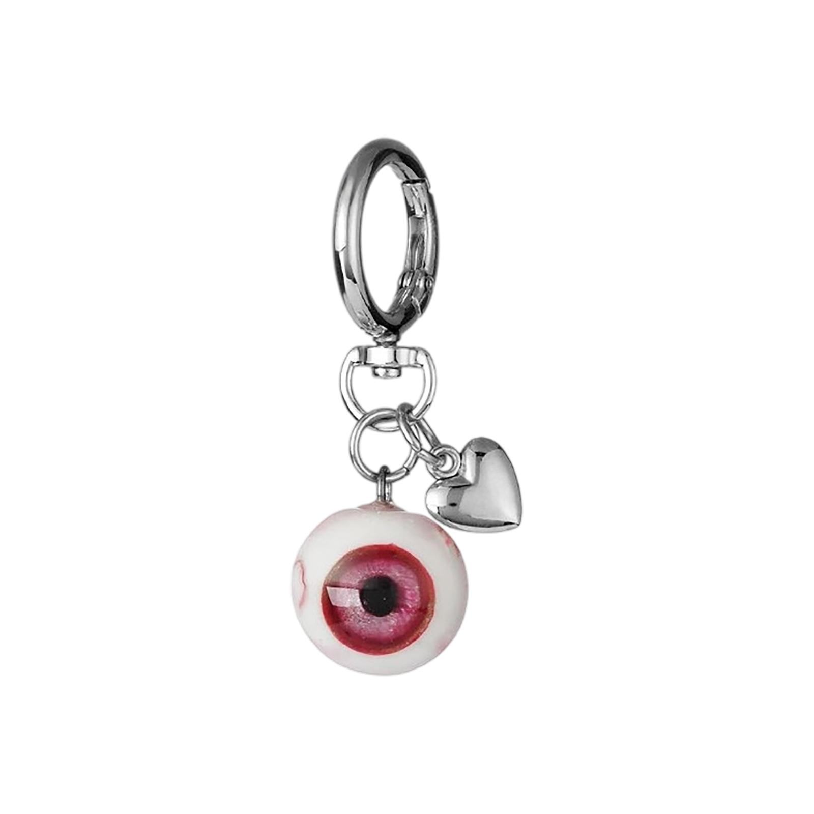 

Goth Keychain Horror Eyeball Bag Halloween Accessories Gothic Heart Keychain Key Ring Funny Decor Cool Purse For Men Women One Size