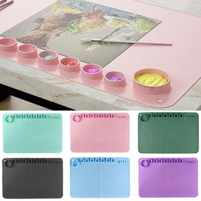 Art Durable Watercoloring Stamping Waterproof Pigment Palette Ink Blending Silicone Painting Mat Craft Mat For Painting