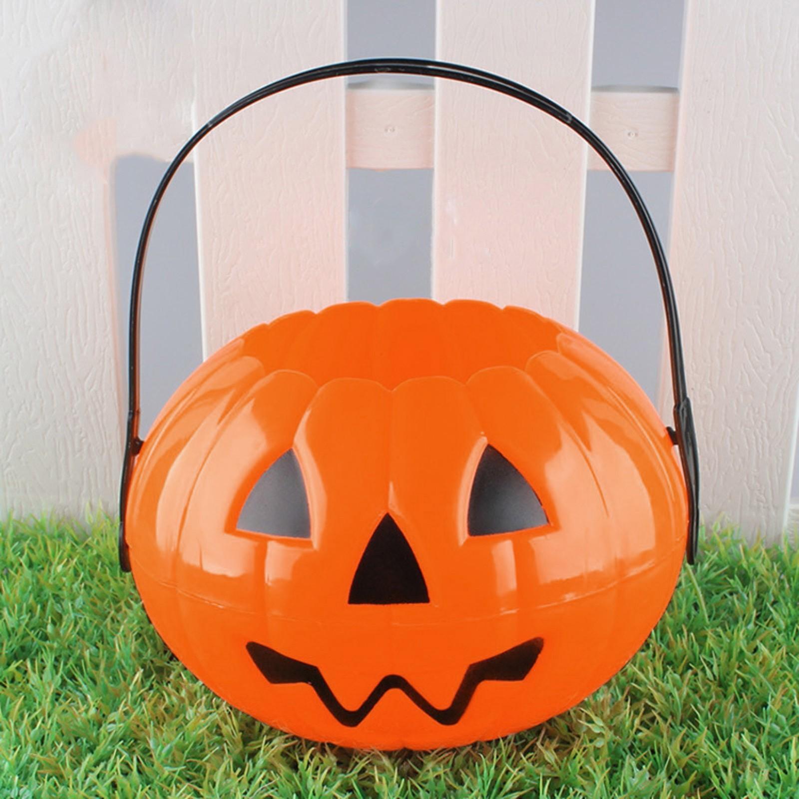 

Ведро для конфет Cushaw на Хэллоуин, переносное и съемное, два в одном, подходит для игр детей One Size оранжевый