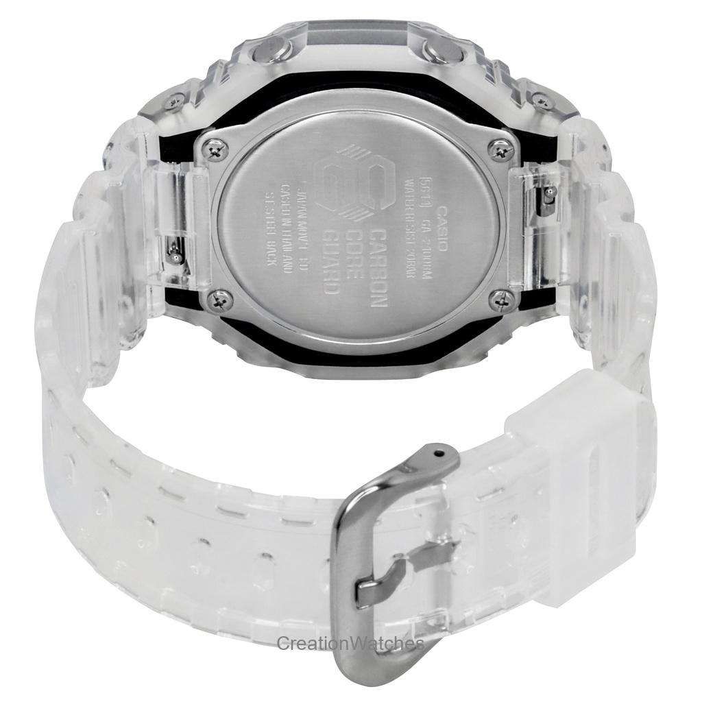 Casio G-Shock Analogově digitální pryskyřičný řemínek Modrý ciferník Quartz GA-2100BM-7A2 200M Unisex hodinky
