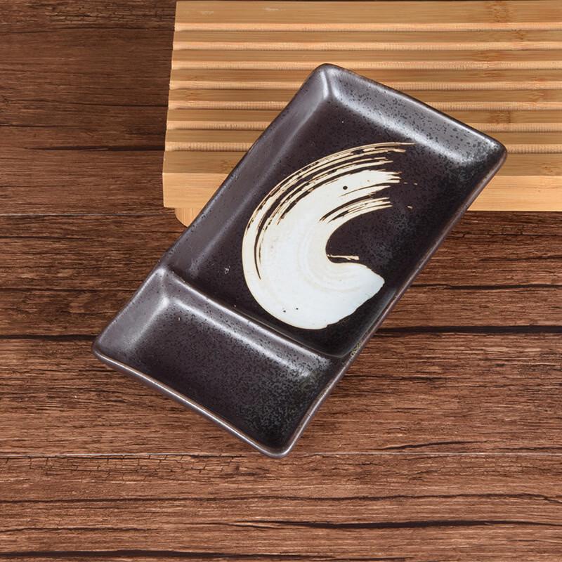 Dirian Japanese Style Ceramic Divided Serving Plate 2-pack