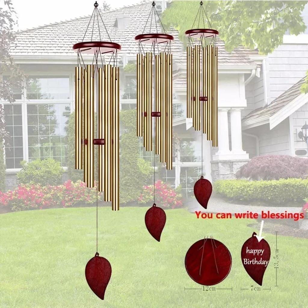 Money Tree 6 Tubes Wind Chimes Bell Good Luck Decor Home-Bell Pendant Home Garden Courtyard Decorative Lucky Wind Chime