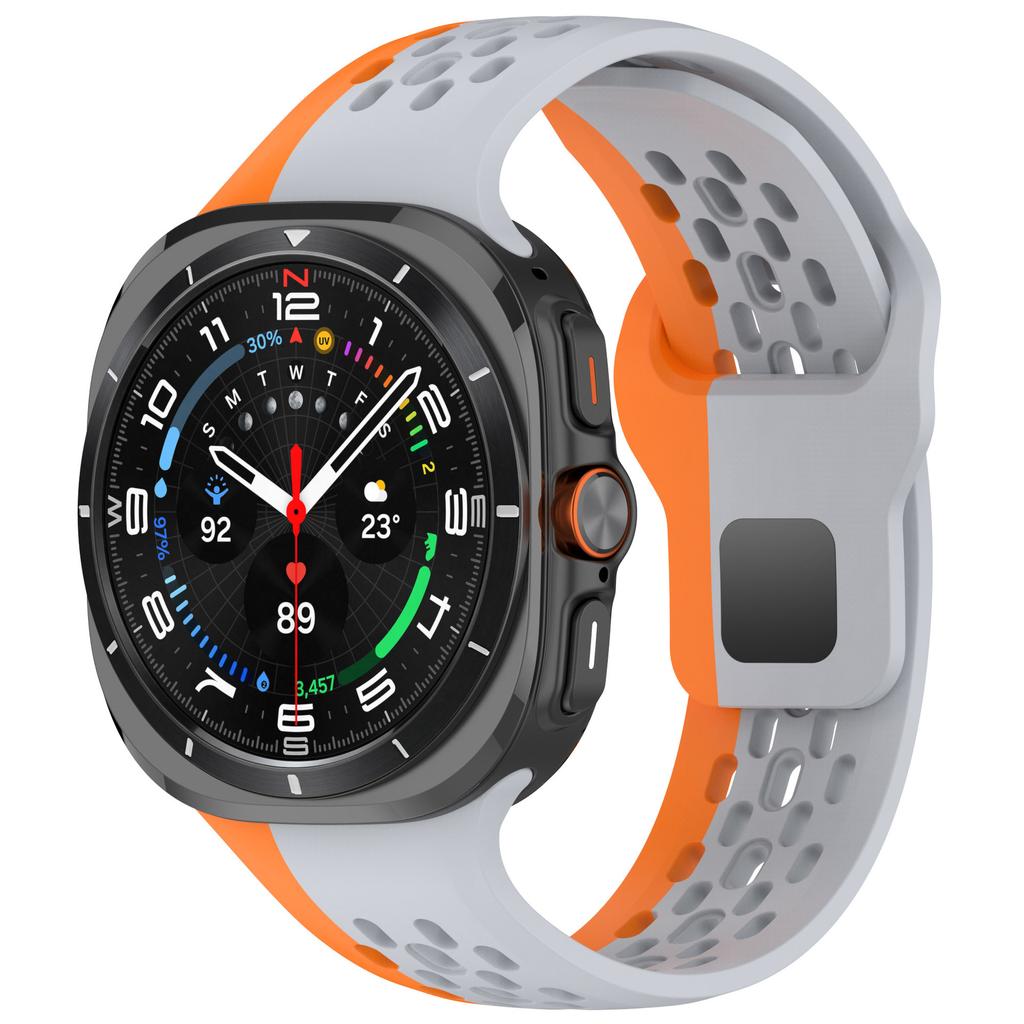 Sport Silicone Straps For Samsung Galaxy Watch Ultra Strap 47mm Accessories Breathable Correa Bracelet Galaxy Watch 7 Ultra Band