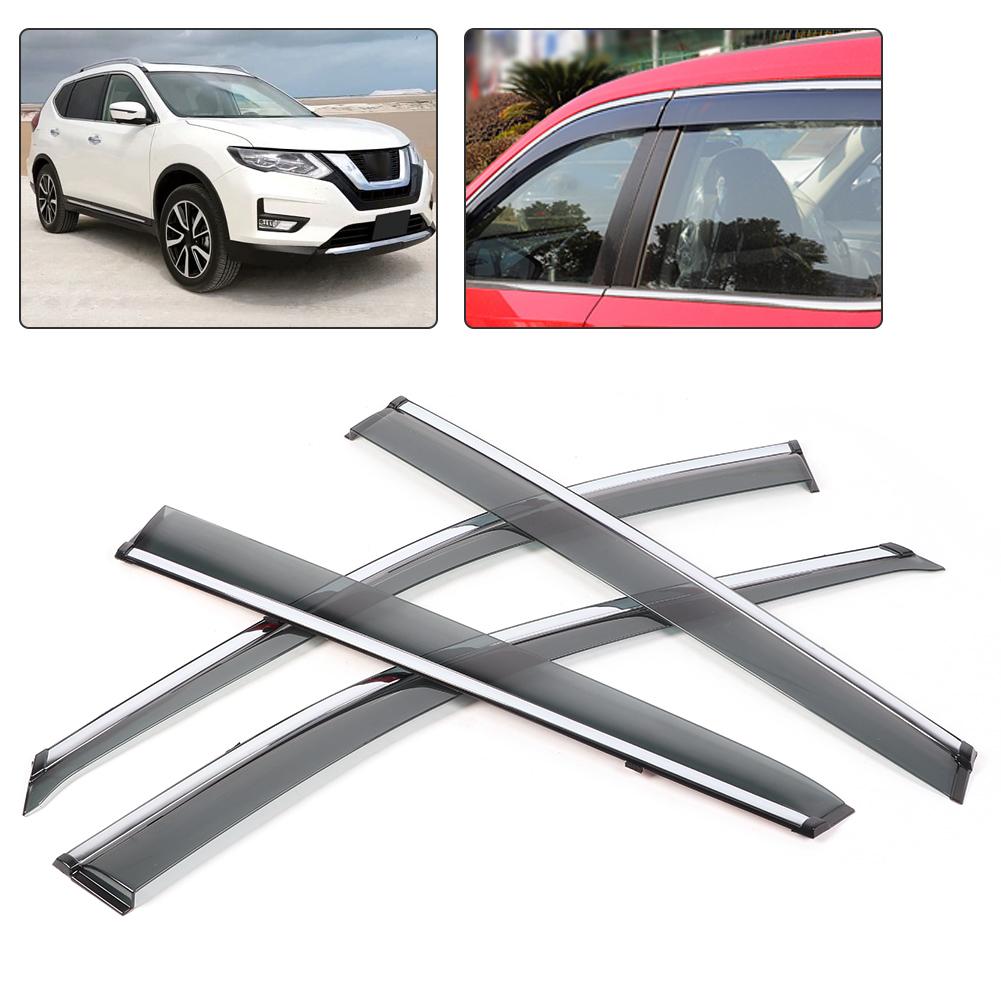 4Pcs Set Modified Rain Sun Guard Window Deflector Visor Fit for Rogue 2014 2019