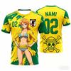 Kids One Piece Luffy  ACE Name Japan Anime Soccer Jersey Boys Girls Quick Dry Breathable Short Sleeve Sports Streetwear Tops