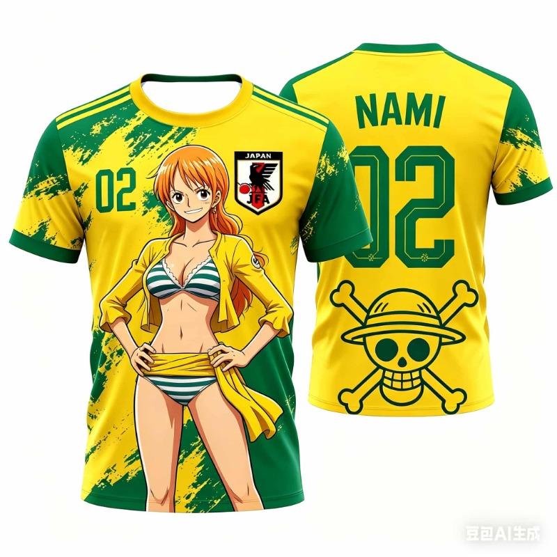 Kids One Piece Luffy ACE Name Japan Anime Soccer Jersey Boys Girls Quick Dry Breathable Short Sleeve Sports Streetwear Tops