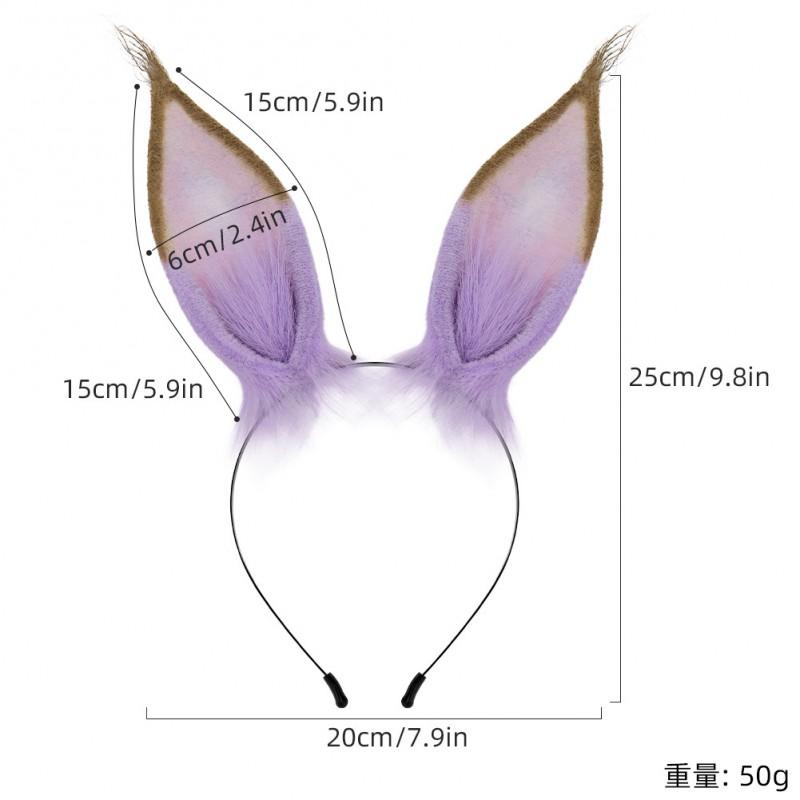 Handmade Plush Horse Ear Hairband Cosplay Anime Fans Kawaii Animal Ears Headband Unisex