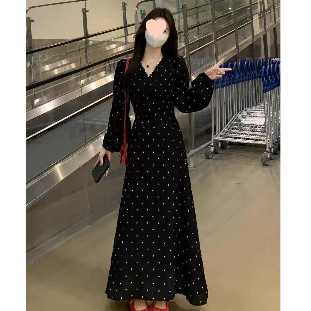 Elegant Floral Long Sleeve Plus Size Dress with Tie-Up Waist