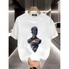European Sizes Men'S Summer Heavy Short-Sleeve T-Shirt with Trendy Prints, Versatile Korean And Japanese Style