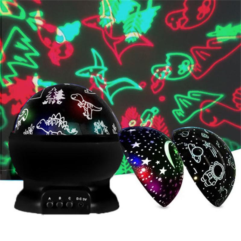High-definition Starry Sky Projector Light Dinosaur/starry Sky/space-themed Dreamy Ambient Light Christmas Gift Dual Power Supply: Battery and USB