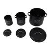 3PCS Potato Onion Storage Bin Carbon Steel Farmhouse Potatoes Holder Kitchen Storage Canisters Jars