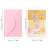4 pcs Butterfly shaped greeting card, exquisite message envelope, postcard, bow, three fold discount card