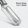 Premium Stainless Steel Peeler 2-in-1 Fruit Knife for Kitchen Prep Thickened Commercial-Grade Blade Portable Vegetable Peeler Tool for Cooking Task