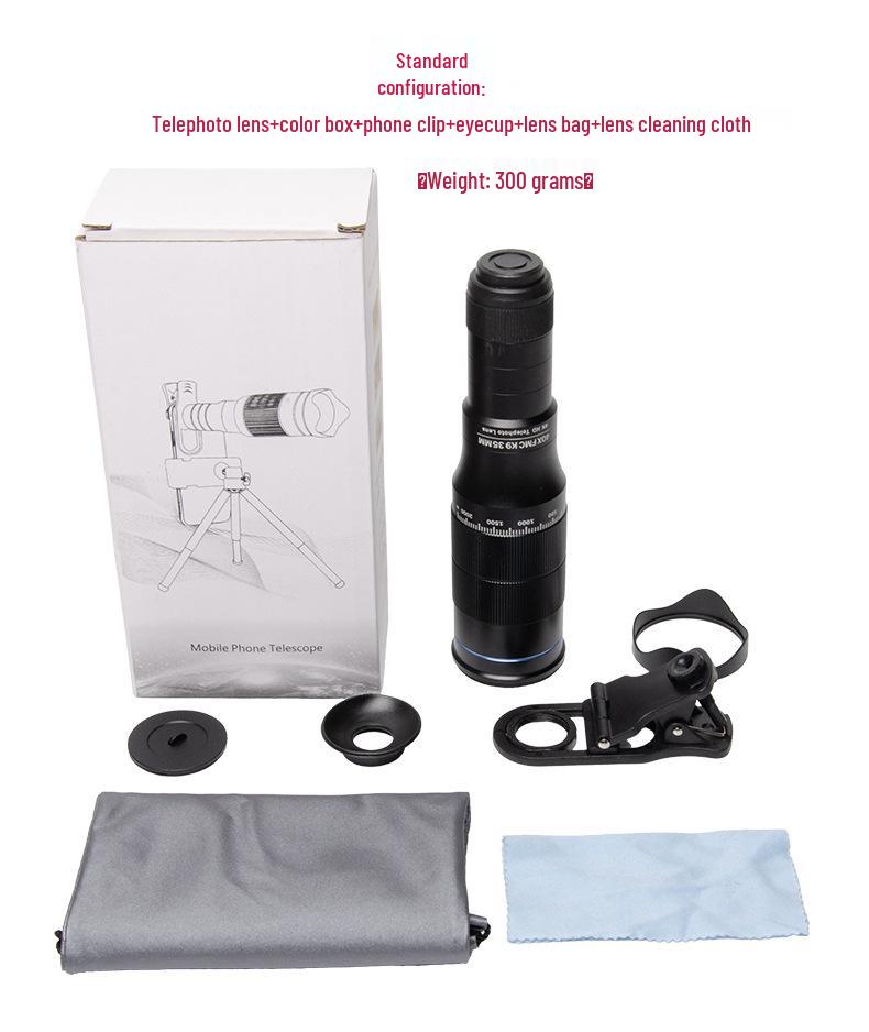 Регулируемый 40-кратный телеобъектив для мобильных телефонов
