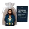 Pocket Hug Jesus Gift Blessing Jesus Prayer Figurine with Card Christian Pocket Hug Keepsake Religious Faith Ornament for Christian Gifts