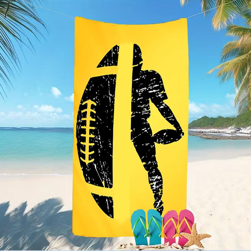 Beach Towel with Pittsburgh Steelers Pattern - soft,absorbent,machine washable Lightweight&Modern,swimming,Travel Essentials