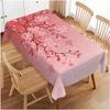 VIKAMA Pink Cherry Blossoms Rectangular Waterproof Tablecloth Festival Party Decoration Kitchen Table Cloth Wedding Decoration