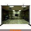 2D Flat Banner, Terrifying Hospital Background Set, Halloween Haunted House, Abandoned Morgue Interior Decoration
