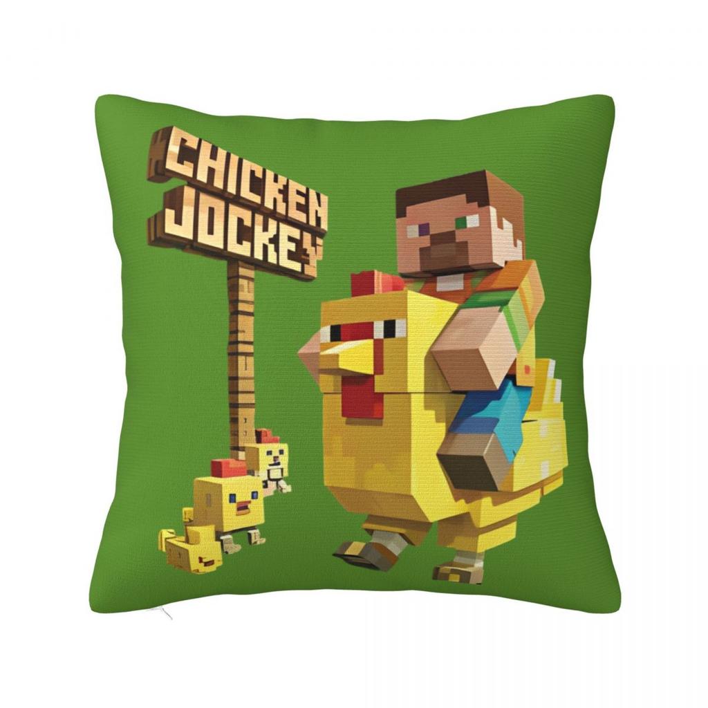 Chicken Jockey Pillow Cases Zombie Game Cushion Cover Novelty Zippered Decor Pillowcover for Home 18