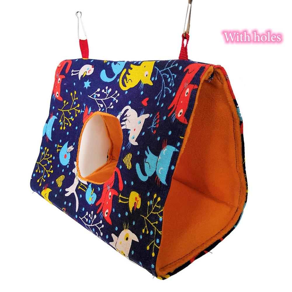 Triangle Bird Cage Parrot Plush Nest Pet Parrot Nest Budgie Warm Winter Hammock Cage House Hut Tent Bed Hanging Cave Pet Product