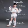 White Cat Cosplay for Girls Sexy Cat Girl Cosplay Costumes Fox Girl Cos Animal Dance Costumes for Children Halloween Cosplay