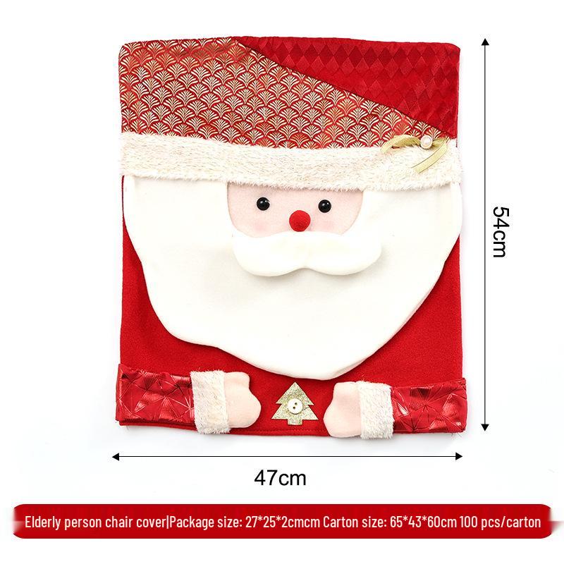 Santa Claus Red Chair Covers for Christmas Dining Room
