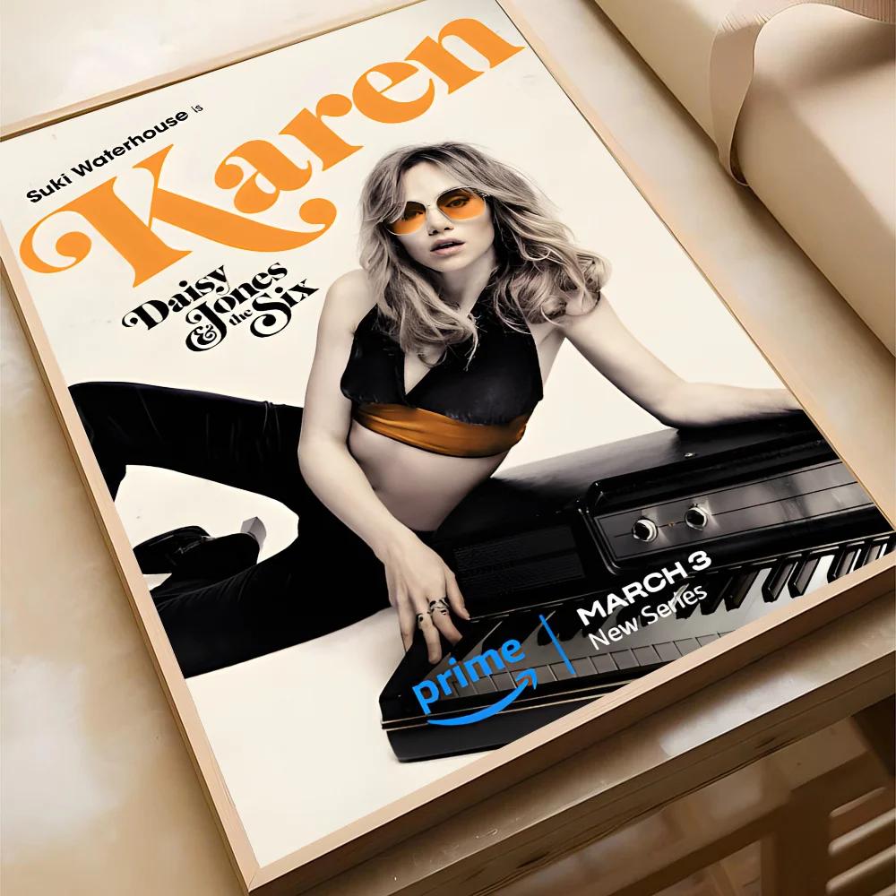 Daisy Jones The Six Płótno Malarskie Plakat Dom Salon Sypialnia Bar Kawiarnia Dekoracja Artystyczna Wystrój Pokoju