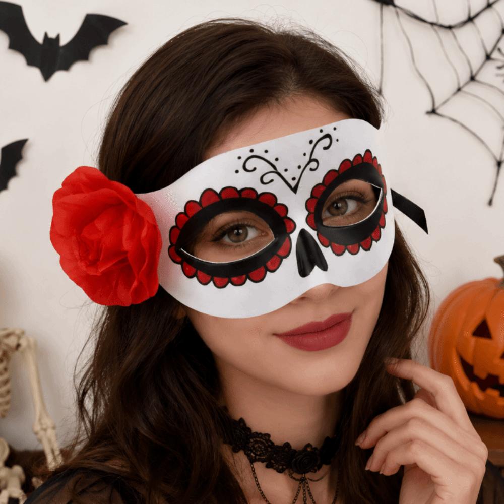 Flower Glitter Mask Plastic Venice Mask Creative Halloween Masks  Prom Party Supplies