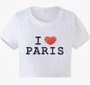New European and American Spice Girls alphabet-printed navel top summer round neck pullover slim shoulder sleeves short T-shirt