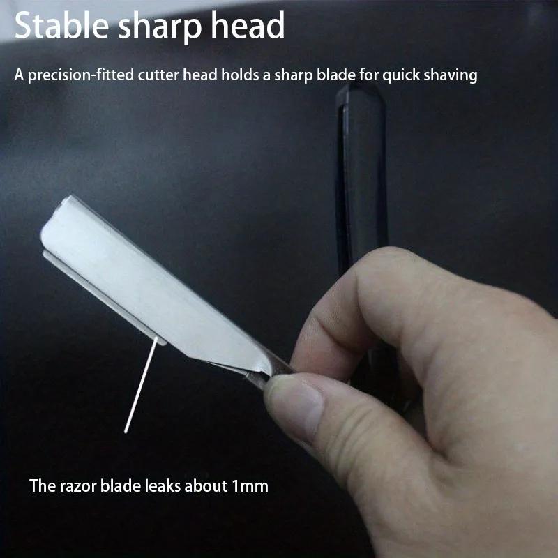 Manual Shaver for Men Barbershop Razor Stainless Steel Shank Is Easy To Use Safety Razor 1Pcs Shaving Razor with 10pcs Blades