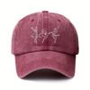 Ballet Dancers Line Art Washed Baseball Cap Adjustable Cotton Vintage Outdoor Sun Hat