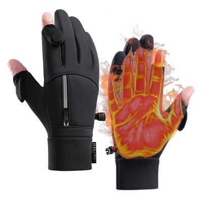 Winter-Skihandschuhe für Herren Damen Touchscreen, Thermische Sport-Fahrradhandschuhe zum Angeln Laufen Fahren, Warm&Winddicht&Wasserdicht