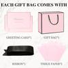 3pcs Gift Bags Large Gift Bags 1Pc Paper Gift Bag with 1 Tissue Paper 1 Greeting Cards and 1 Ribbon Present Bags with Handles Shopping Handheld Bag