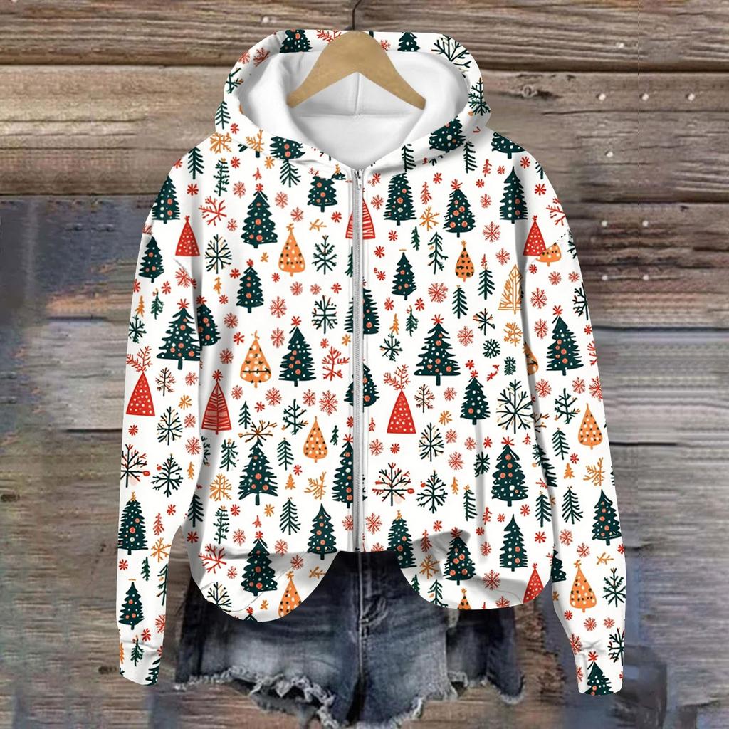 Dámské bundy Kabát s dlouhým rukávem Zapínání na zip Potisk Svrchní oděv Ležérní bundy