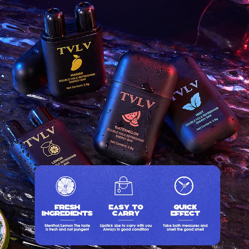 Mints/Lemon/Mango/Watermelon Energy Stick Double Hole Energizing Energy Bar Aromatherapy Nasal Inhaler Energy Vapors Stick