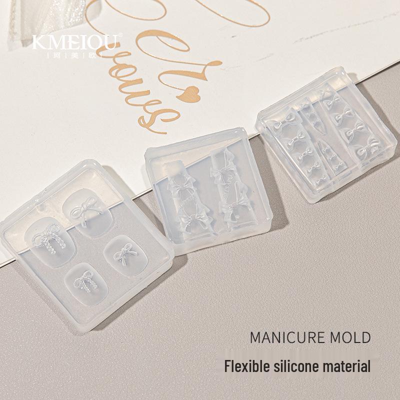 High Transparency 3D Bow Mold for Nail Art - Easy Demolding Silicone DIY Tool