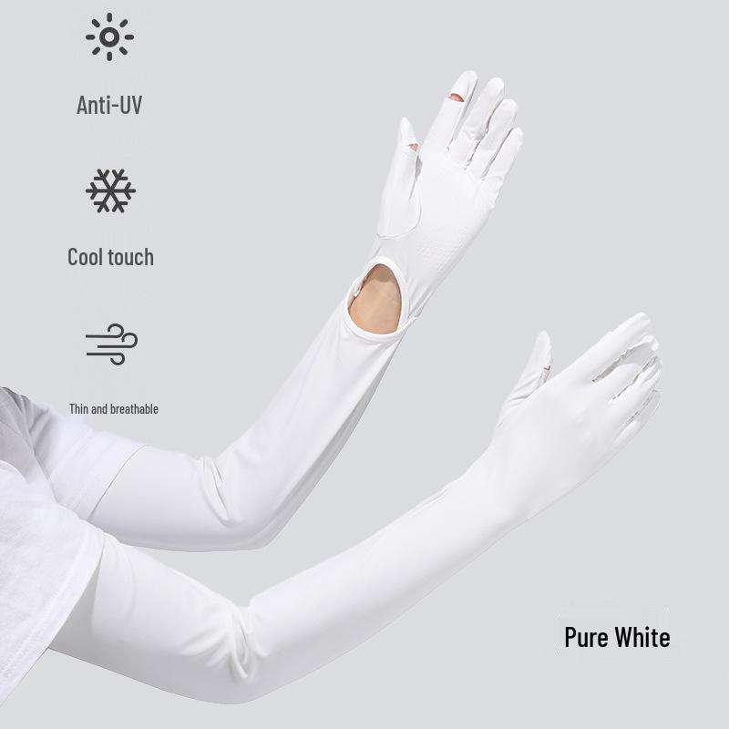 Women's Long Sleeve UV Protection Cycling & Driving Ice Silk Gloves