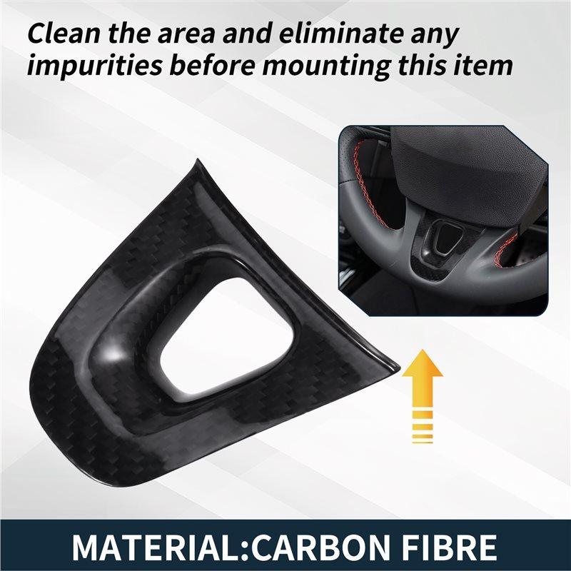 Car Steering Wheel Trim For Renault Fluence Megane 3 Carbon Fiber For Renault Megane 3 Car Accessories