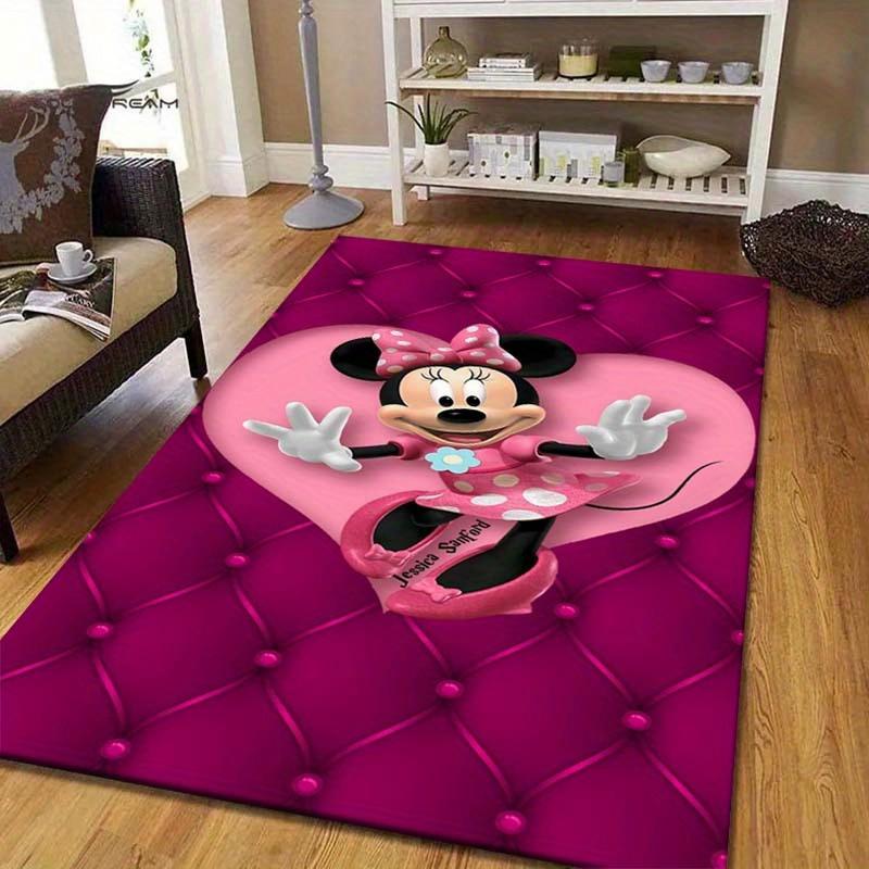 

1pc Minnie Pattern Area Rug Soft Flannel Floor Mat for Living Room, Bedroom, Kitchen, Sofa Coffee Table Floor Mat, Machine Washable 60cm by 90cm