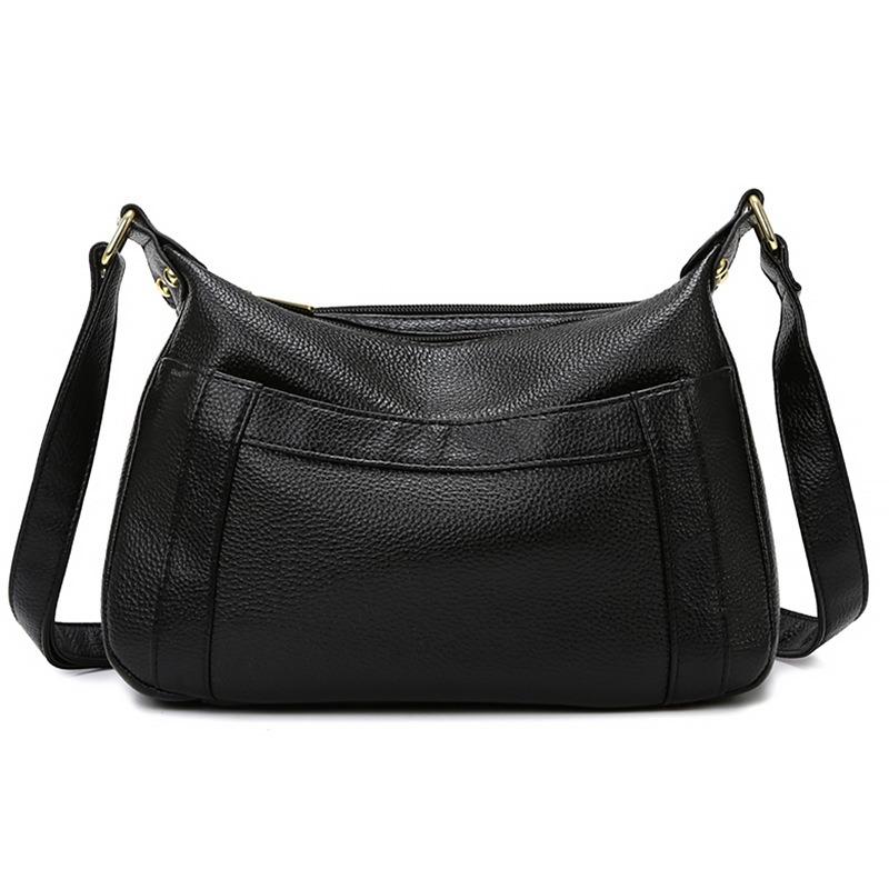 

New versatile fashion women s crossbody bag commuting high-end shoulder bag women s large capacity medium mother bag чёрный