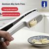 Manual Aluminum Garlic Press & Masher - Multifunction Kitchen Tool for Garlic and Ginger