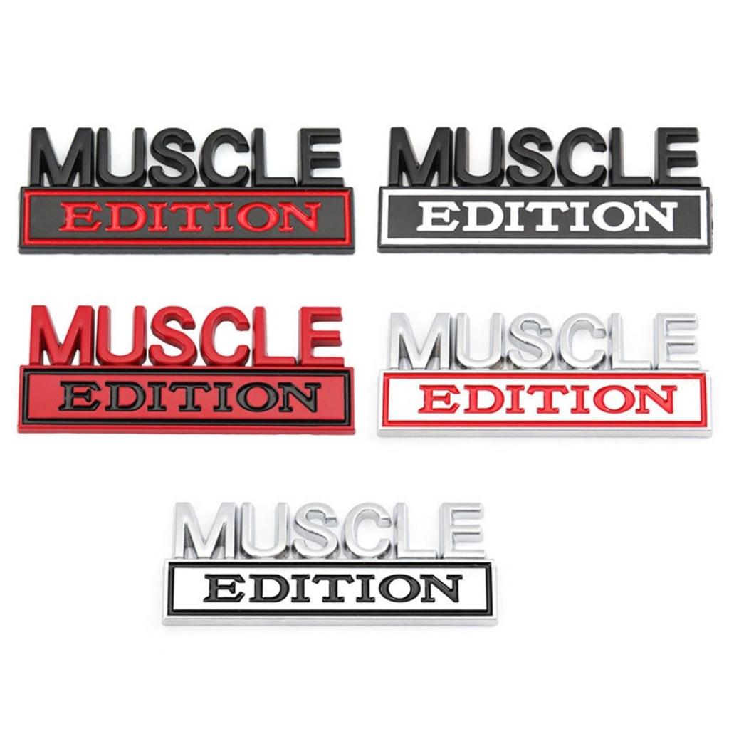 1Pc 3D Metal Muscle Edition Logo Car Front Grille Badge Side Fender Rear Trunk Emblem Sticker Decal