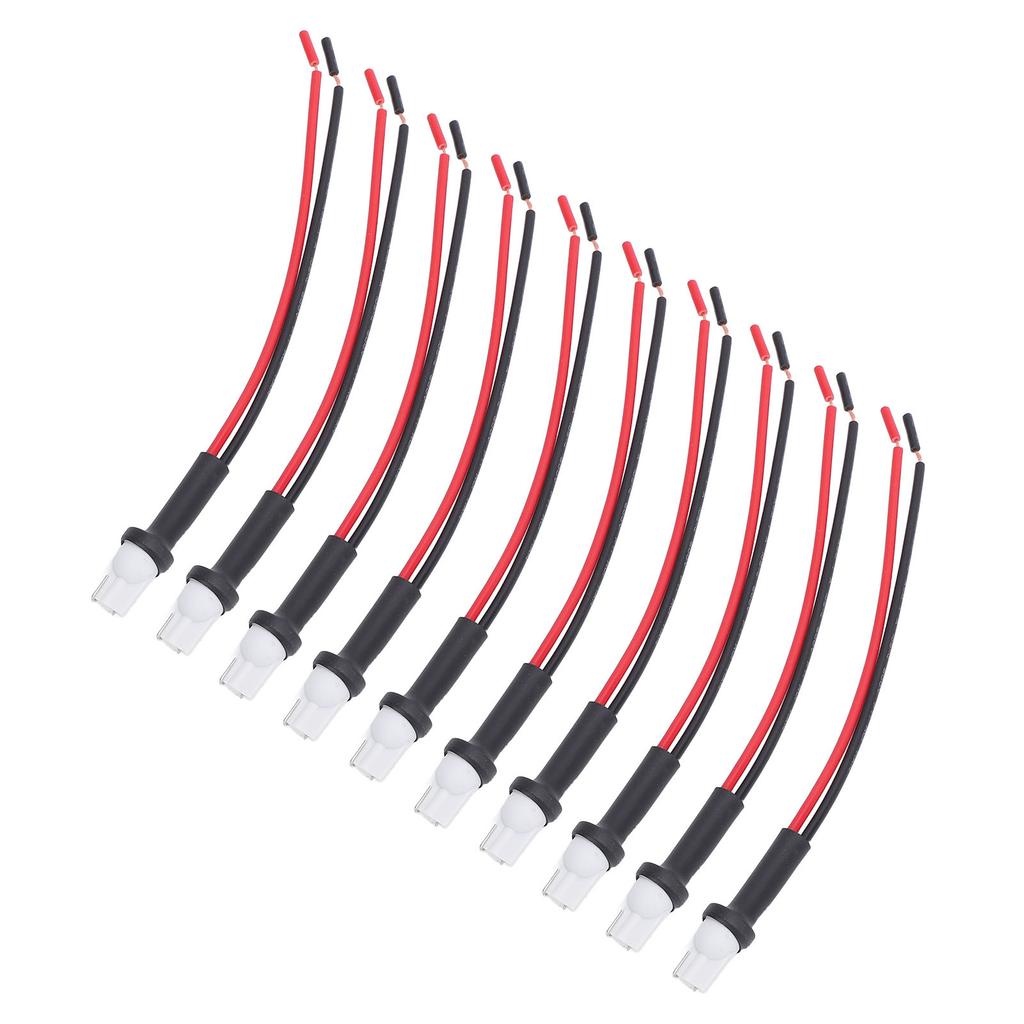 10 Pcs T10 Male Socket Extended Cable for Turn Signal Lights Brake Lights Taillights Daytime Running Lights