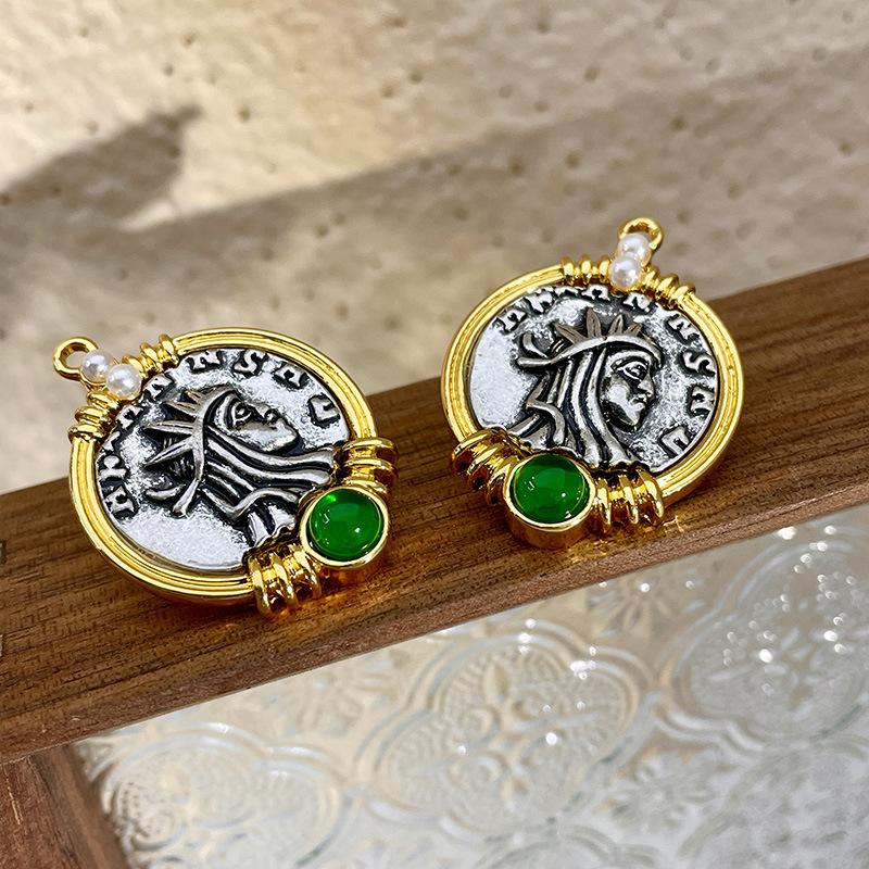 Classic Middle Women Girls Enamel Flower Earrings Ear Clip Vintage Elegant Lady High-end Party Banquet Accessories Jewelry