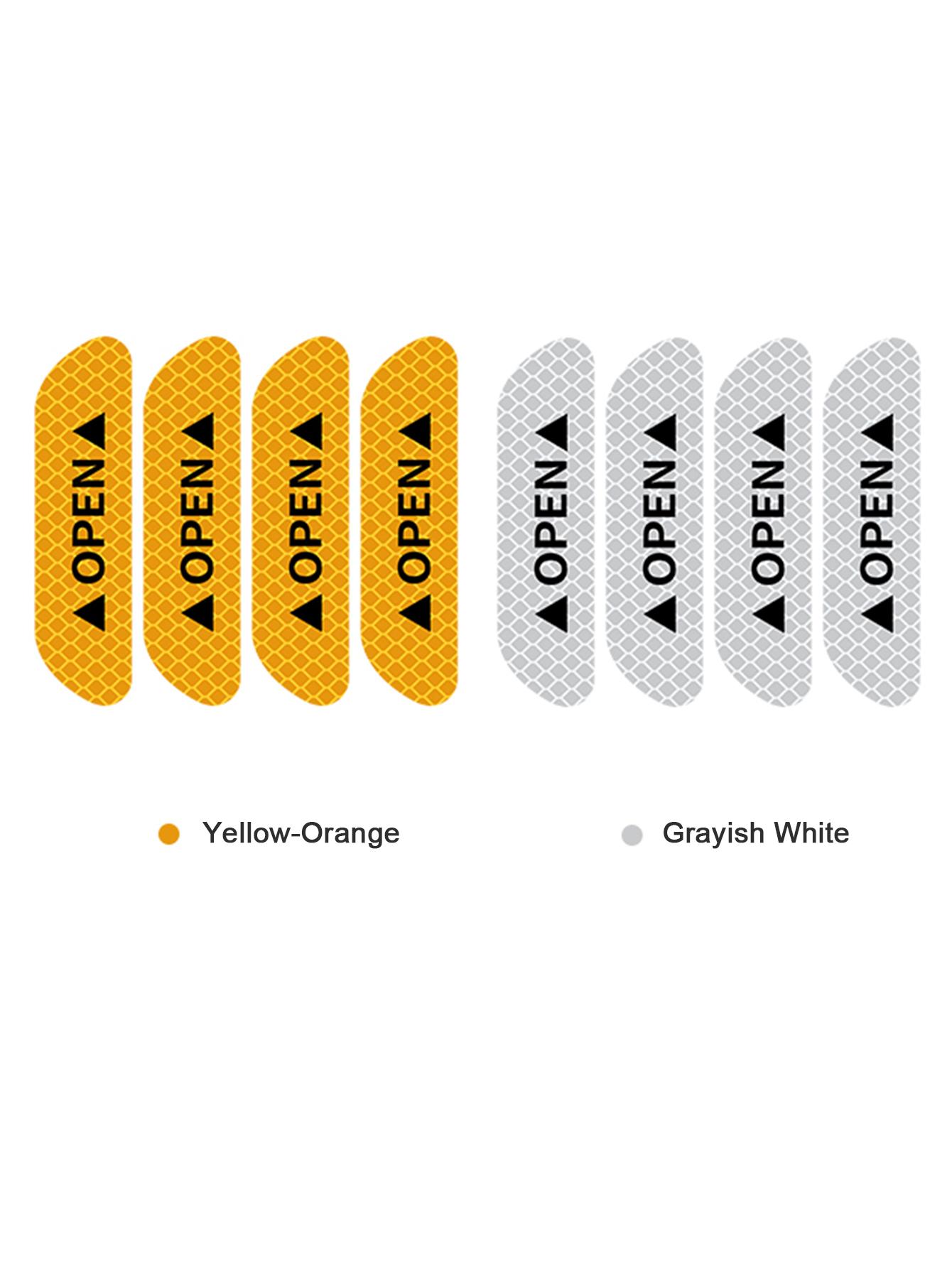 Car decoration door warning sticker anti-collision sticker door OPEN sticker door opening prompt reflective sticker waterproof