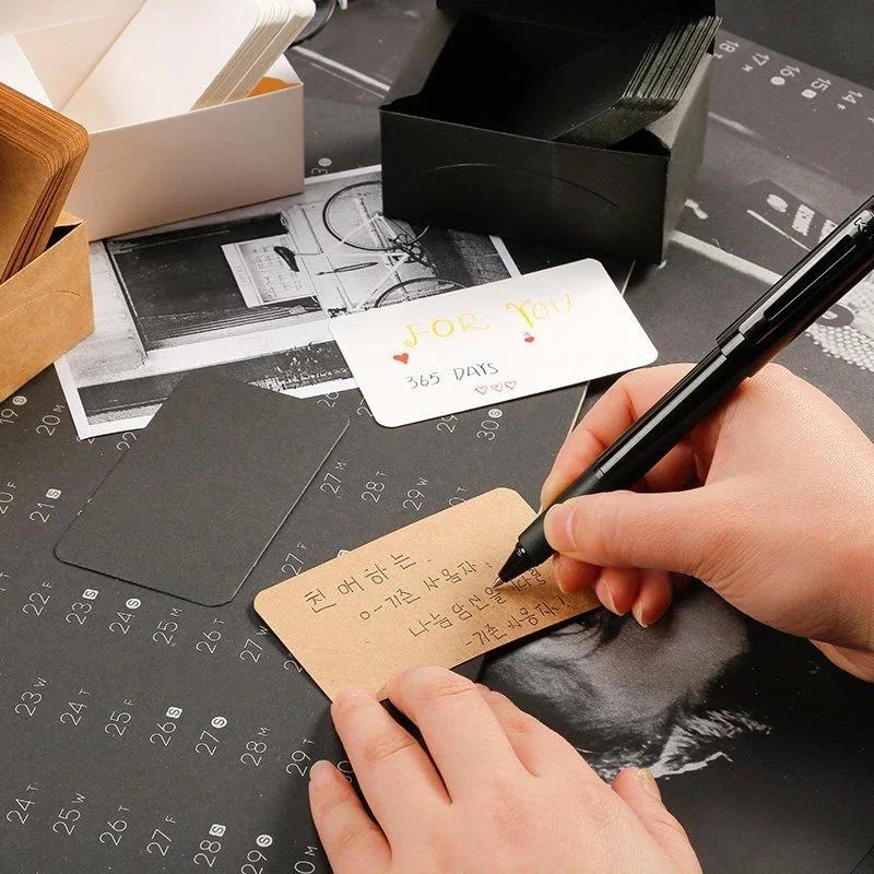 100/50/10 Pcs Colorful Retro Kraft Paper Card, Greeting Invitation Gift, DIY Note, Blank Handwritten Message Card