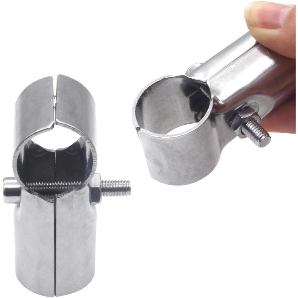 6 Sets Of T Clamps,Stainless Steel, Silver, Pipe Clamps, 1" OD, 25MM
